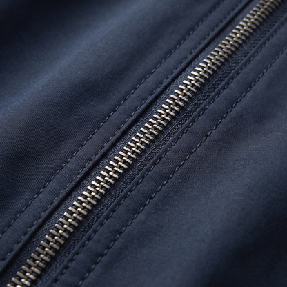 Men's Zip-Up Jacket with Contrast Striped Rib Trims - image 4
