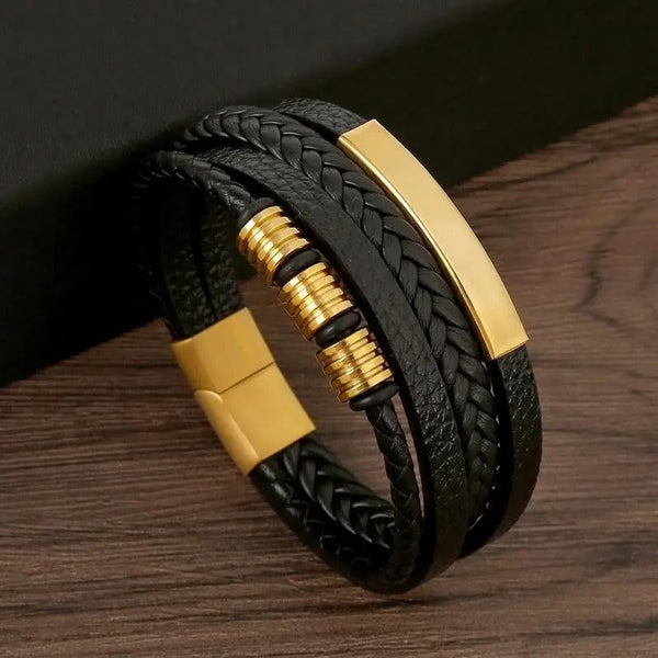 Men's Leather Look Bracelet for Casual and Formal Outfits - image 1