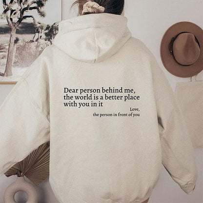 Women's 'Dear Person Behind Me' Slogan Hoodie - image 5