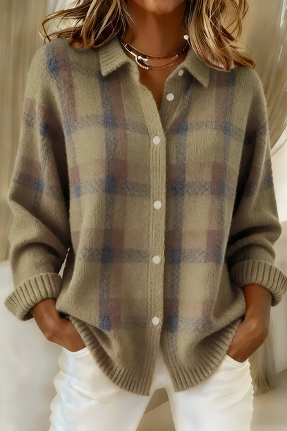 Candela | Checked Knit Jacket
