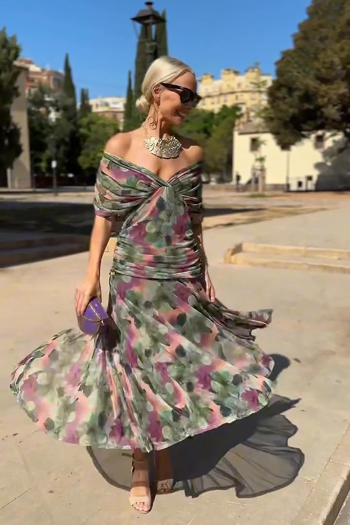 Luisa | Elegant Long Party Dress with V-Neck