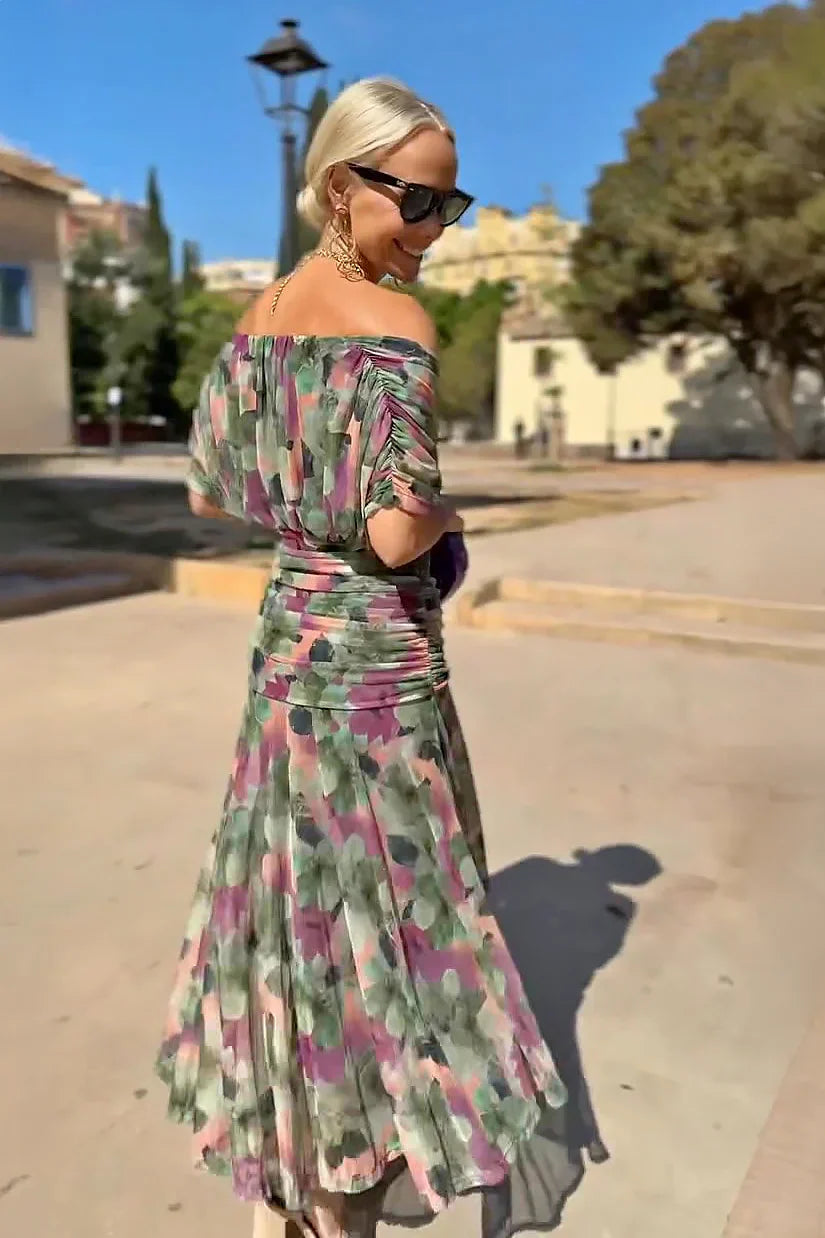 Luisa | Elegant Long Party Dress with V-Neck