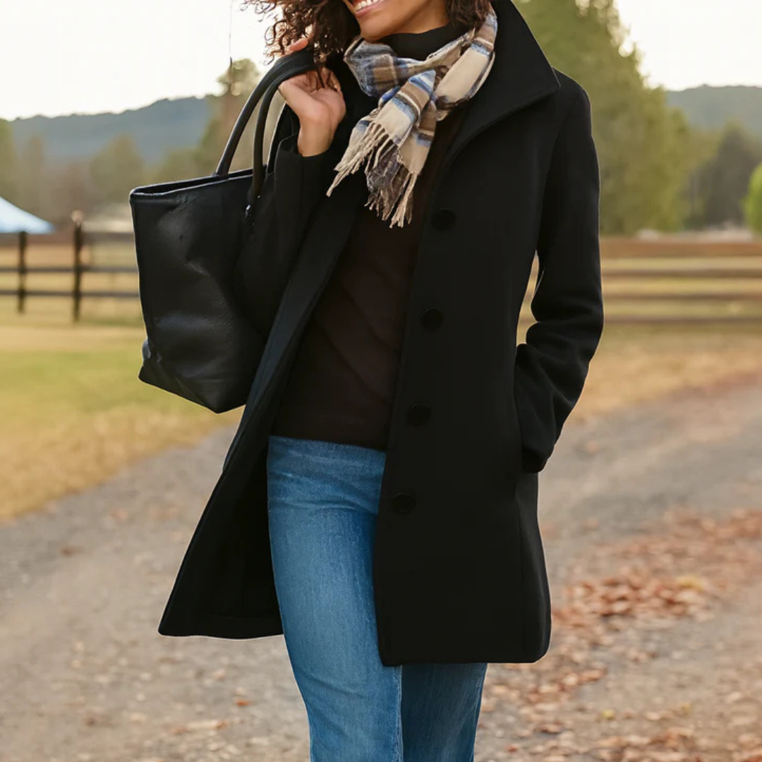 Women's Long Button-Front Winter Coat - image 5