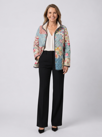 DELACROIX | Quilted Floral Patchwork Jacket Chloé