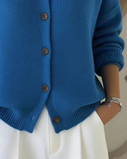 Vega | Knitted Jacket with Shirt Collar