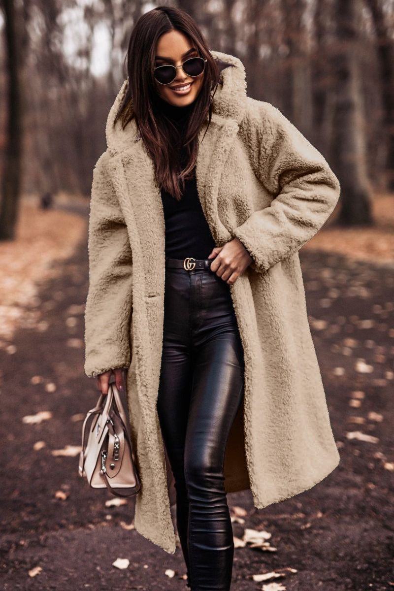 Women's Knee-Length Hooded Coat - image 1