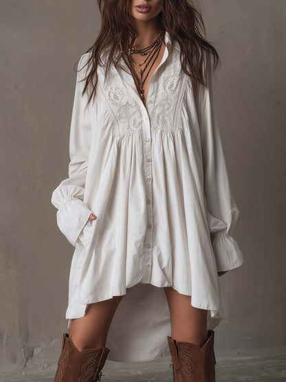 Lucia | Lace Detail Shirt Dress