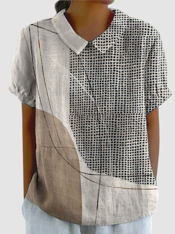 LARA | ABSTRACT DOTS AND LINES T-SHIRT