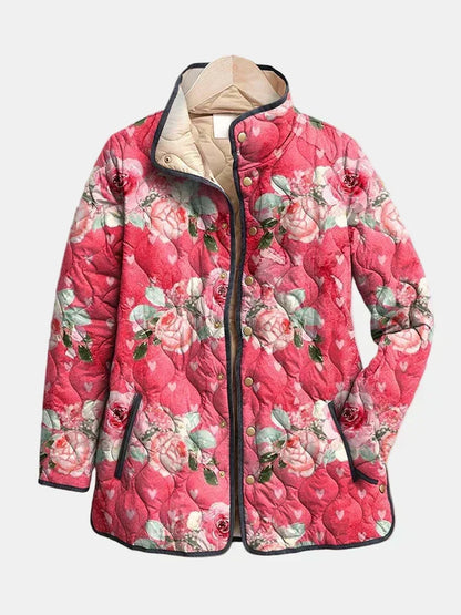 DELACROIX | Padded Jacket in Powdered Roses Christine