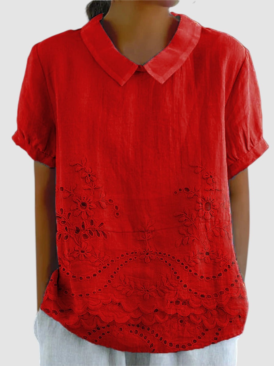 LILA | FLORAL EMBROIDED T-SHIRT
