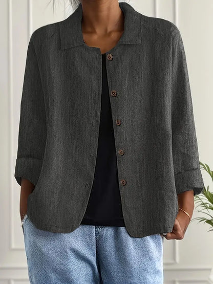 Women's Classic Shirt Style Layering Top - image 5