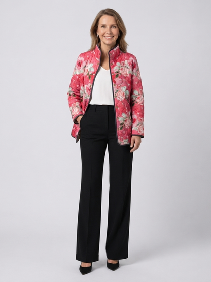 DELACROIX | Padded Jacket in Powdered Roses Christine