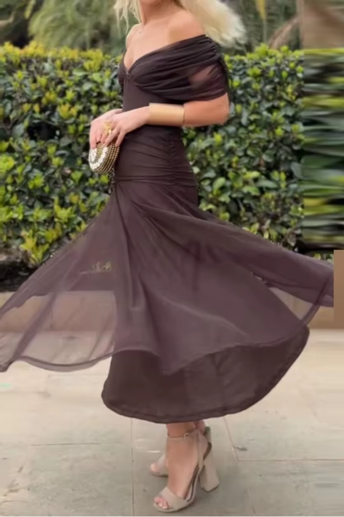 Luisa | Elegant Long Party Dress with V-Neck