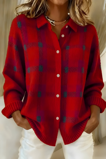 Candela | Checked Knit Jacket