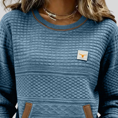 Noelle™ | Crew Neck Colourblock Sweatshirt