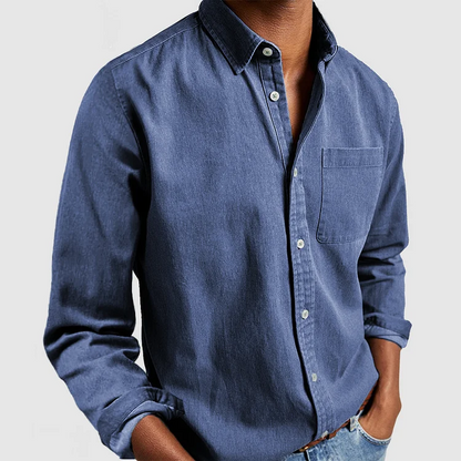 Men's Classic Button-Up Shirt with Chest Pocket - image 8