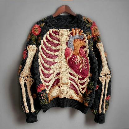 Women's Anatomy Art and Floral Print Jumper - image 2