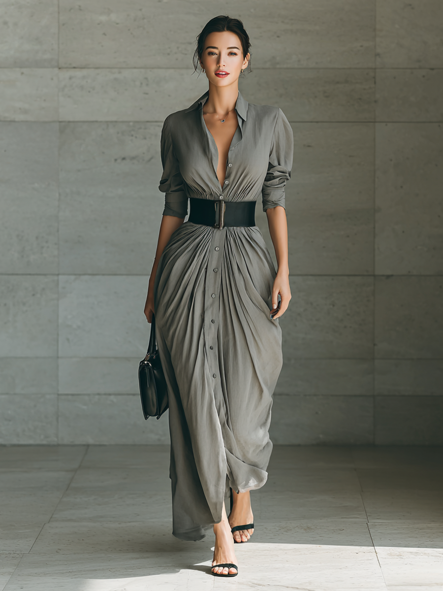 Zephyrine | Pleated Maxi Dress