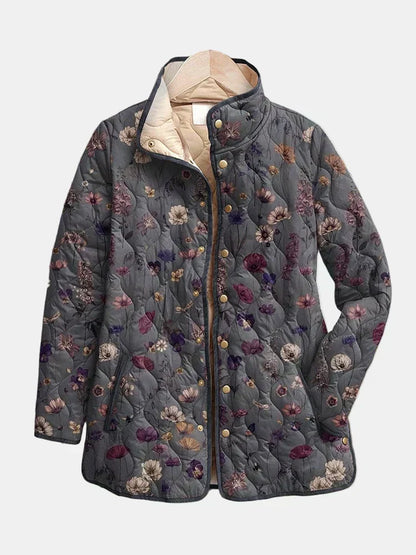 DELACROIX | Quilted Jacket with Dried Flowers Nathalie