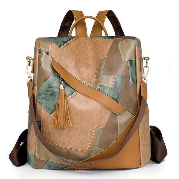 Delfina | Anti-theft Checked Backpack