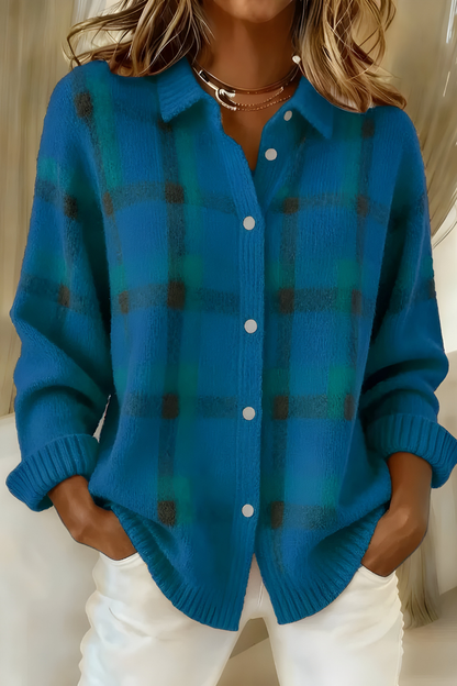 Candela | Checked Knit Jacket