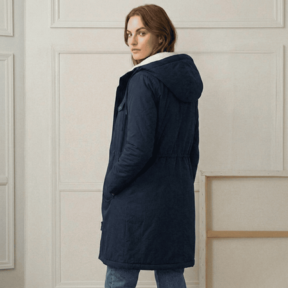 Women's Longline Hooded Coat with Adjustable Hood - image 7