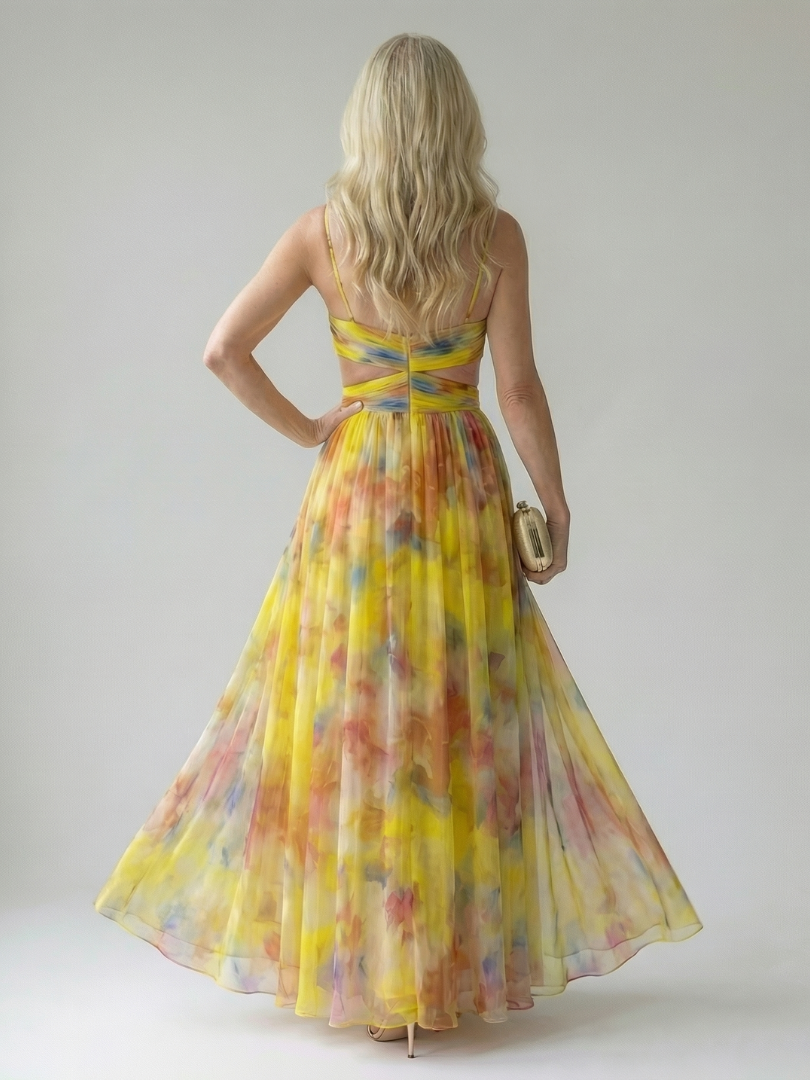 Élise | Maxi Wrap Dress with Ombre Shades