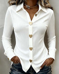 AMORE | HEART SHAPED BUTTON-UP SHIRT