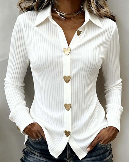AMORE | HEART SHAPED BUTTON-UP SHIRT