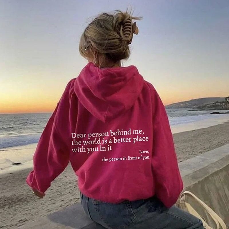 Women's 'Dear Person Behind Me' Slogan Hoodie - image 6