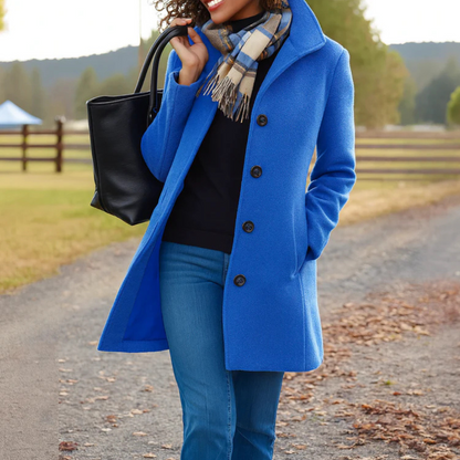 Women's Long Button-Front Winter Coat - image 8