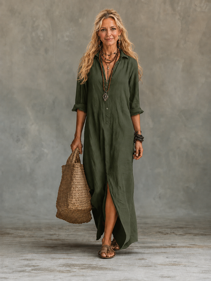 Vivienne | Button-Down Maxi Dress