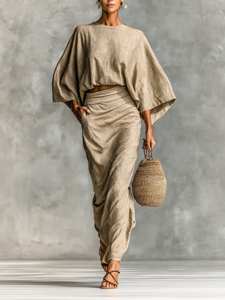 Paule | Long Sleeve Skirt Set