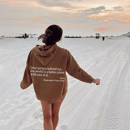 Women's 'Dear Person Behind Me' Slogan Hoodie - image 9