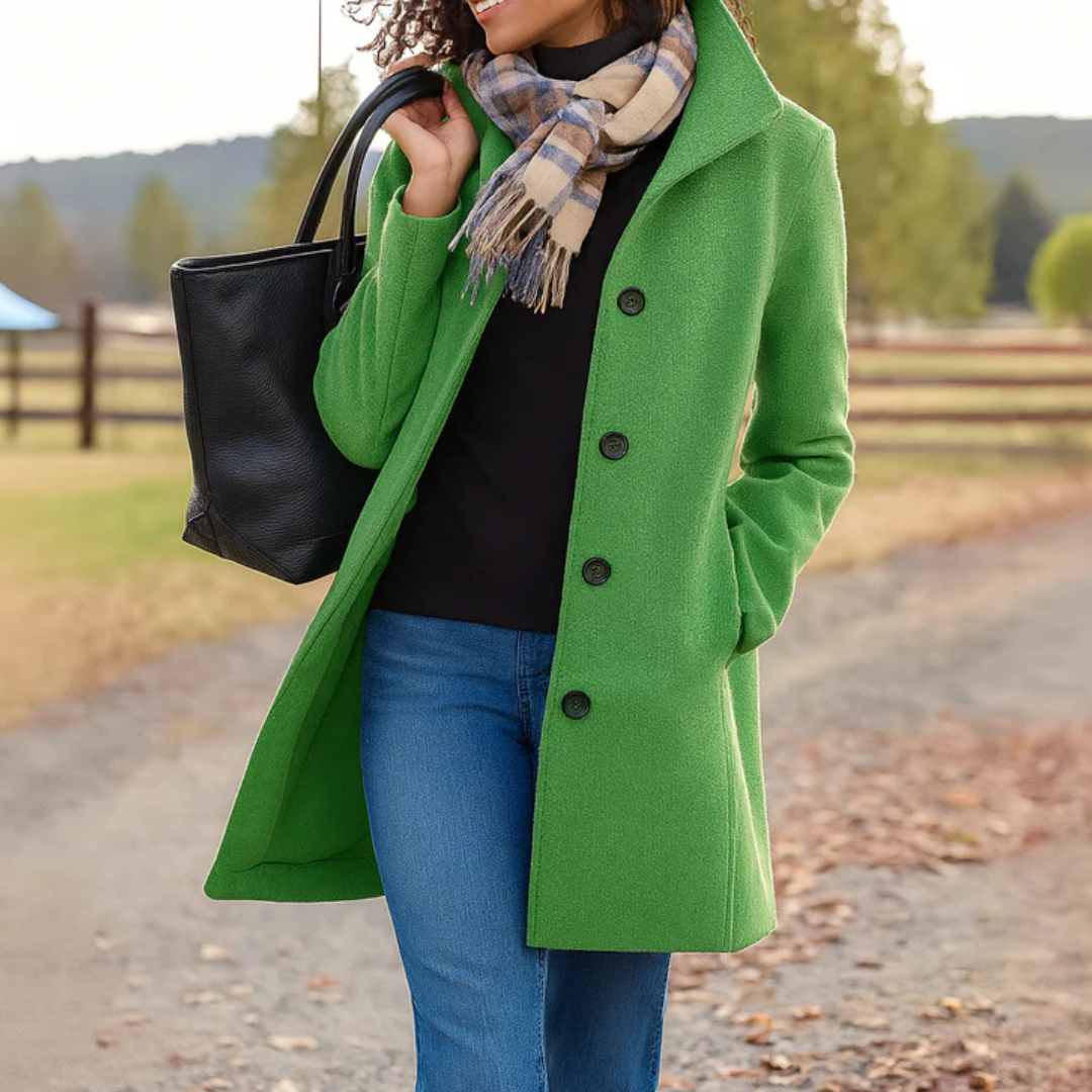 Women's Long Button-Front Winter Coat - image 9