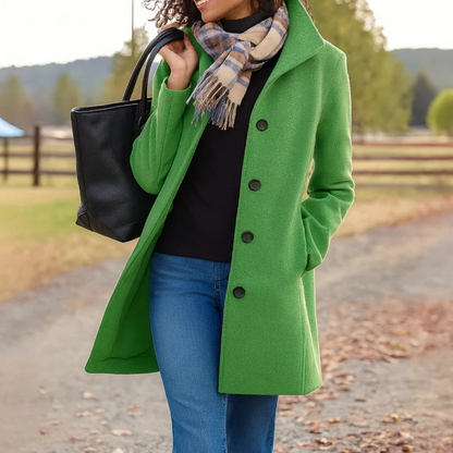 Women's Long Button-Front Winter Coat - image 9