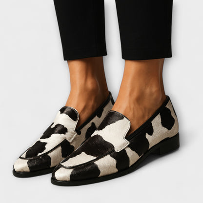 ELEANOR - Printed Pointed-Toe Loafers