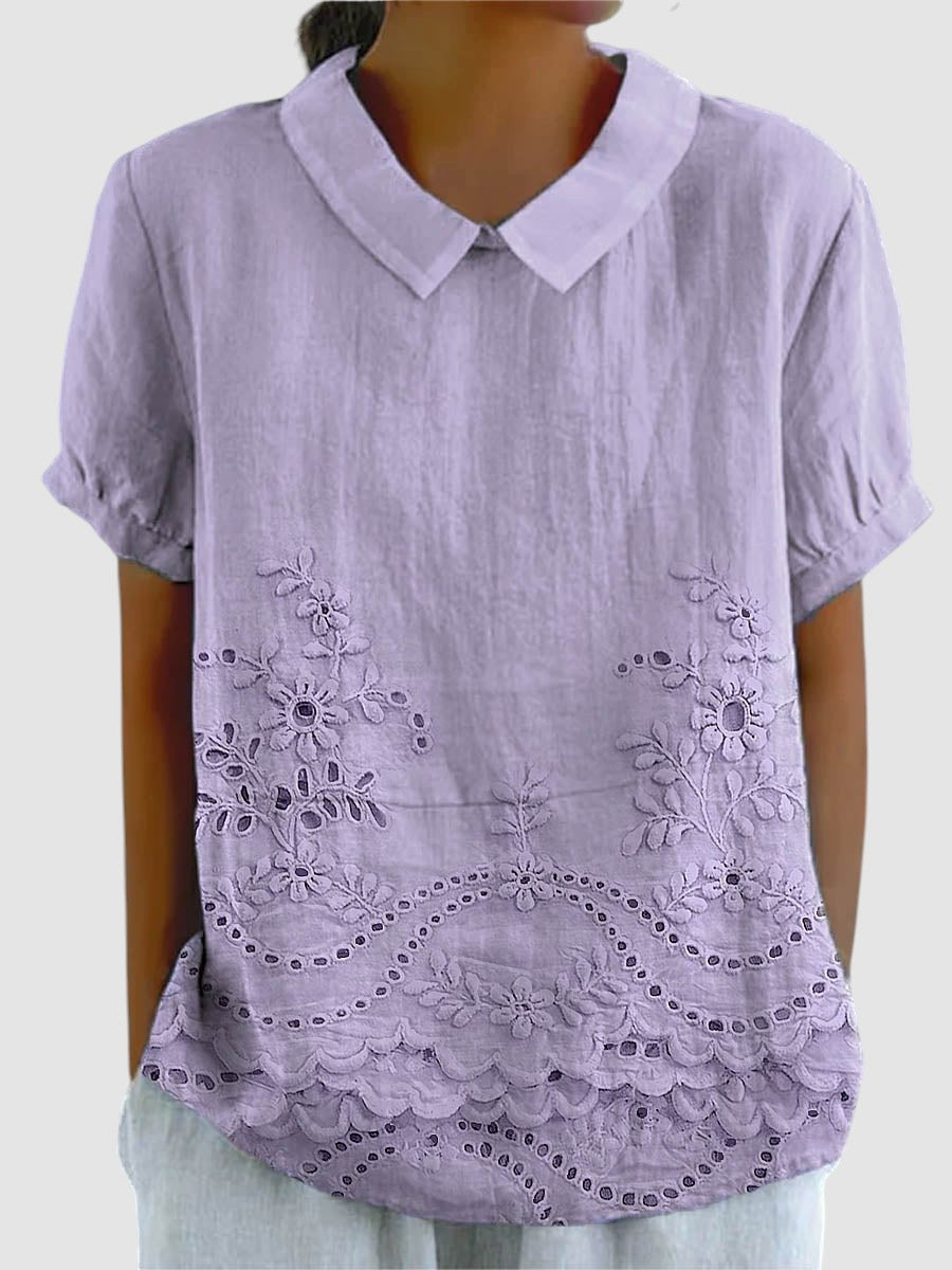 LILA | FLORAL EMBROIDED T-SHIRT