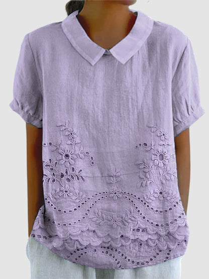 LILA | FLORAL EMBROIDED T-SHIRT