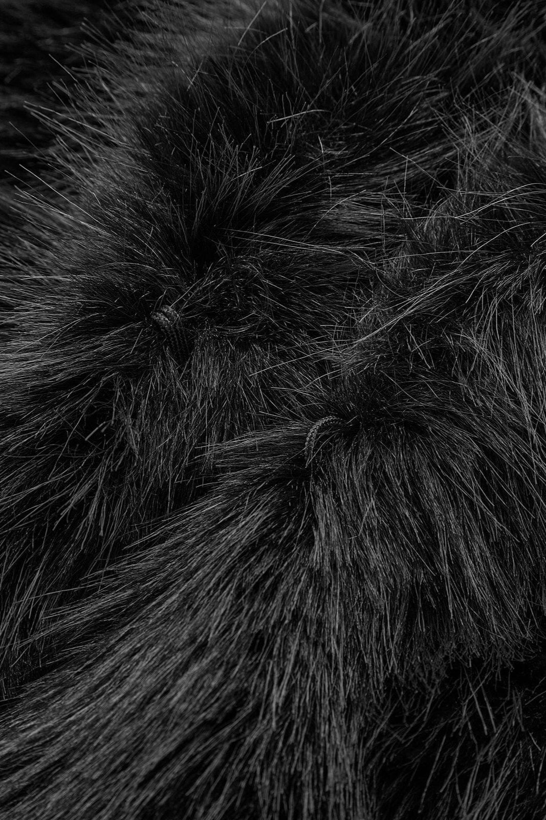 Women's Black Faux Fur Jacket - image 10