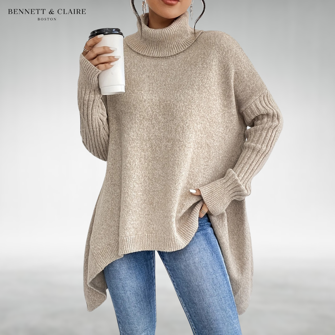 Women's Turtleneck Jumper with Loose Fit - image 3