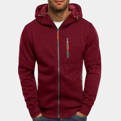 Men's Full Zip Hoodie - red