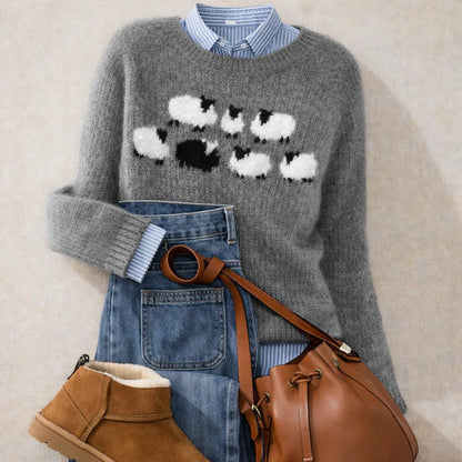 Henrike - Nordic Pattern Knit Sweater
