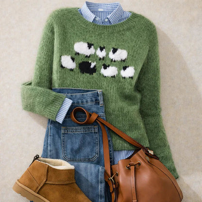 Henrike - Nordic Pattern Knit Sweater
