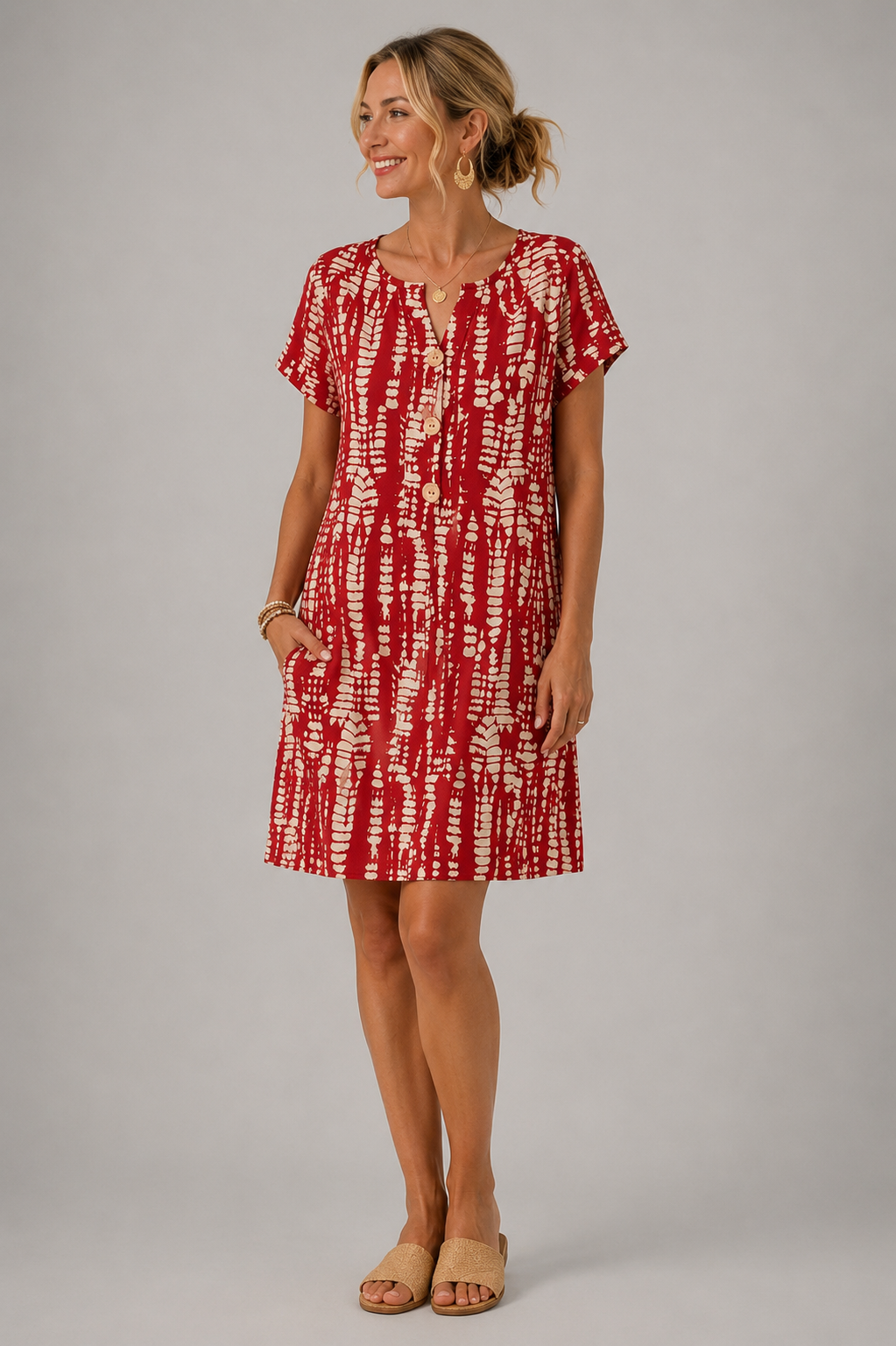 Constance | Colour Block Dress with V-Neck