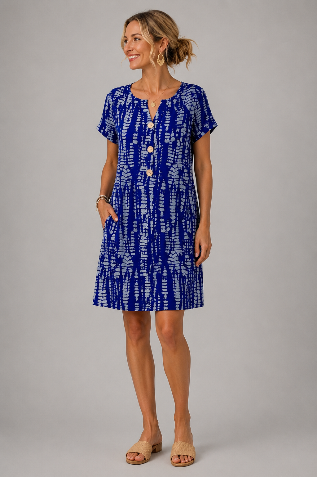 Constance | Colour Block Dress with V-Neck