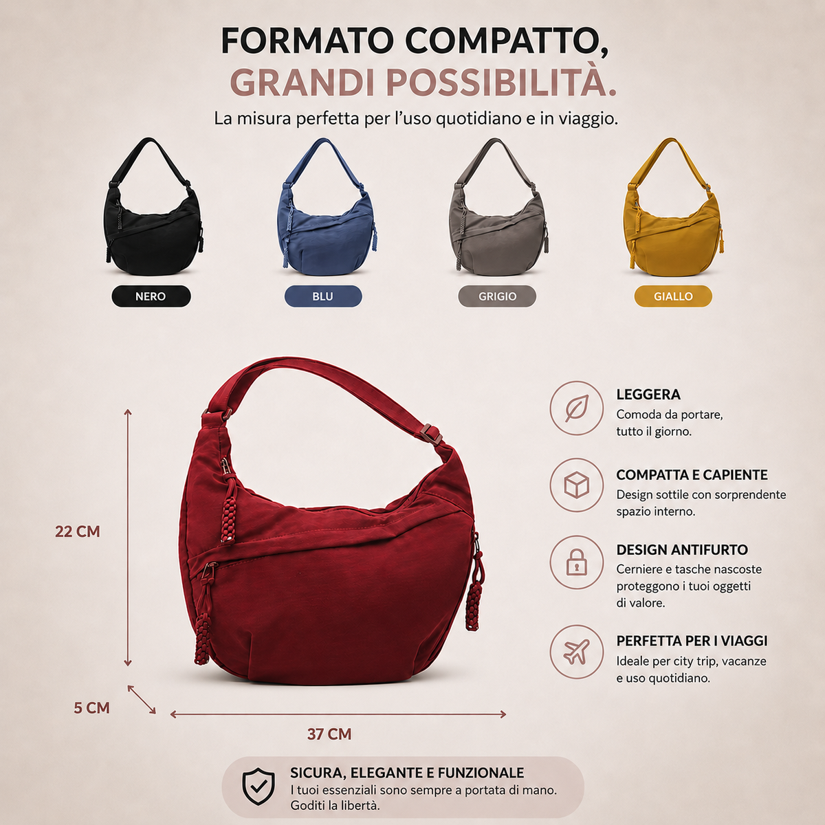 Luce | Ochre Shoulder Bag