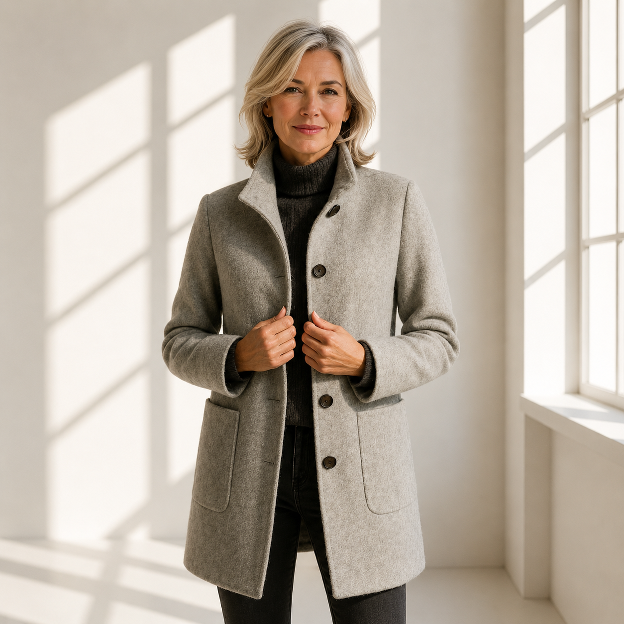 Eleonora | Wool Midi Cut Coat