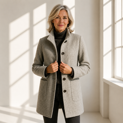 Eleonora | Wool Midi Cut Coat
