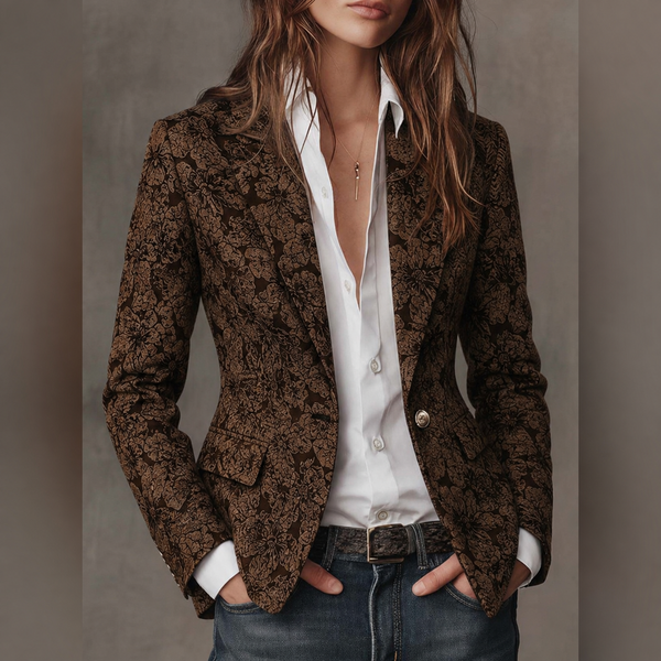 Estelle | Fitted Cashmere Jacquard Blazer